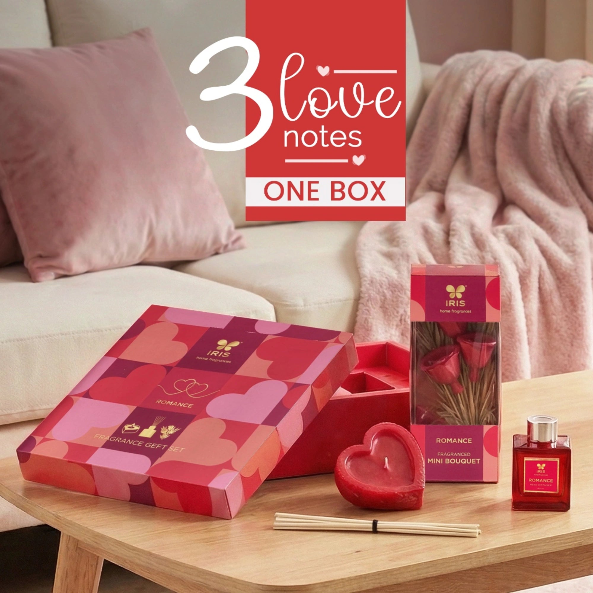 IRIS Bundle of Love – Candle, Roses & Reeds Gift Set