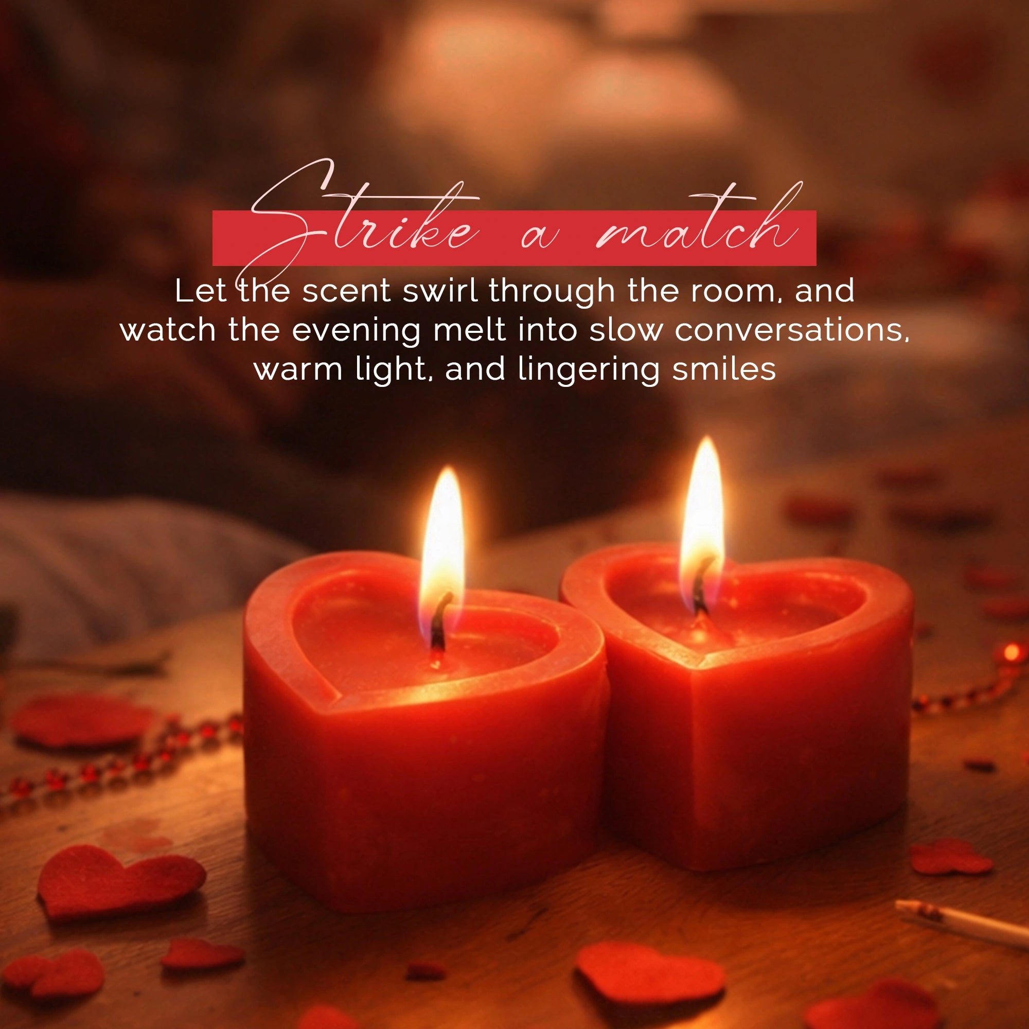 IRIS Heart to Heart Romance Candles (Set of 2)