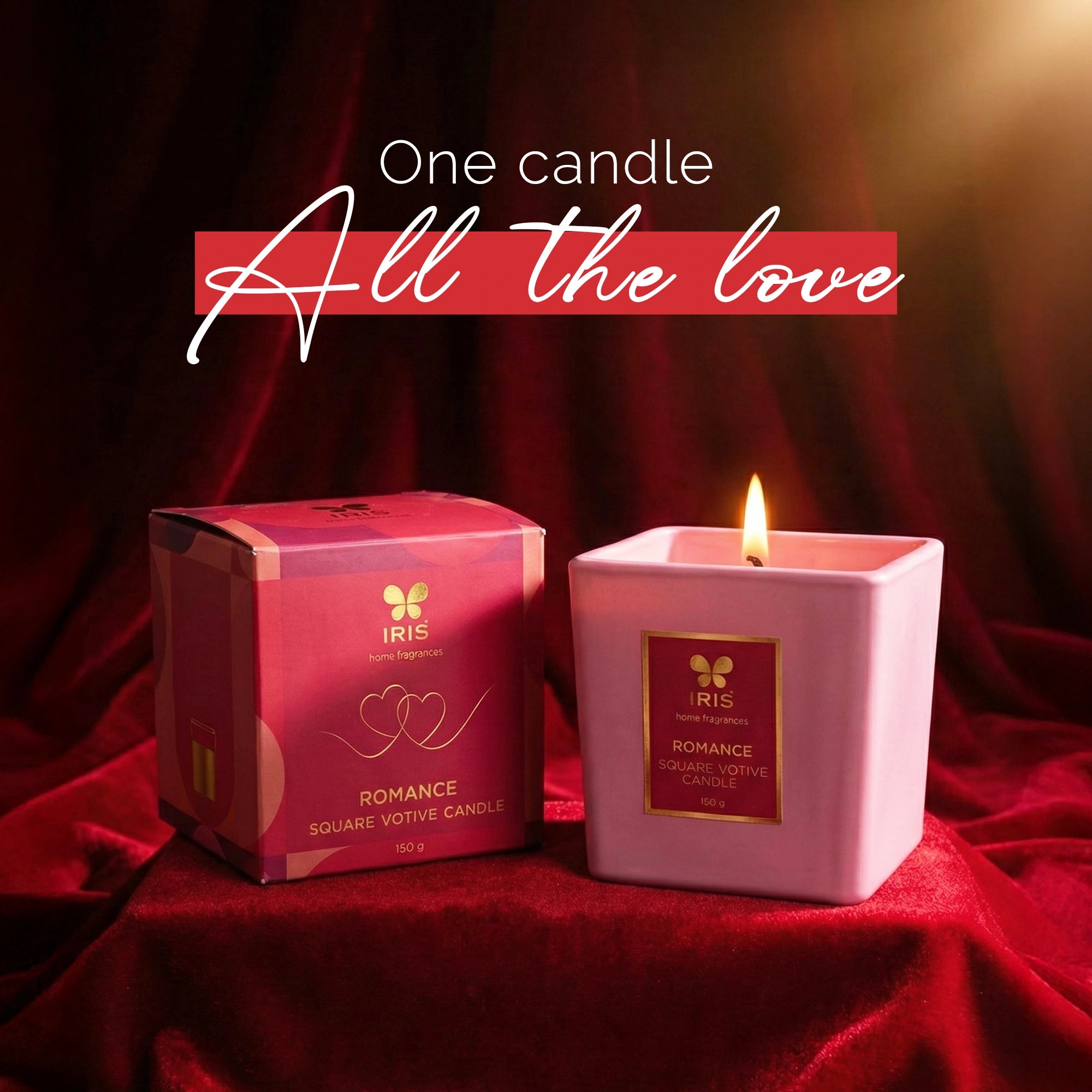 IRIS Blush of Romance Square Votive Candle (160 g)