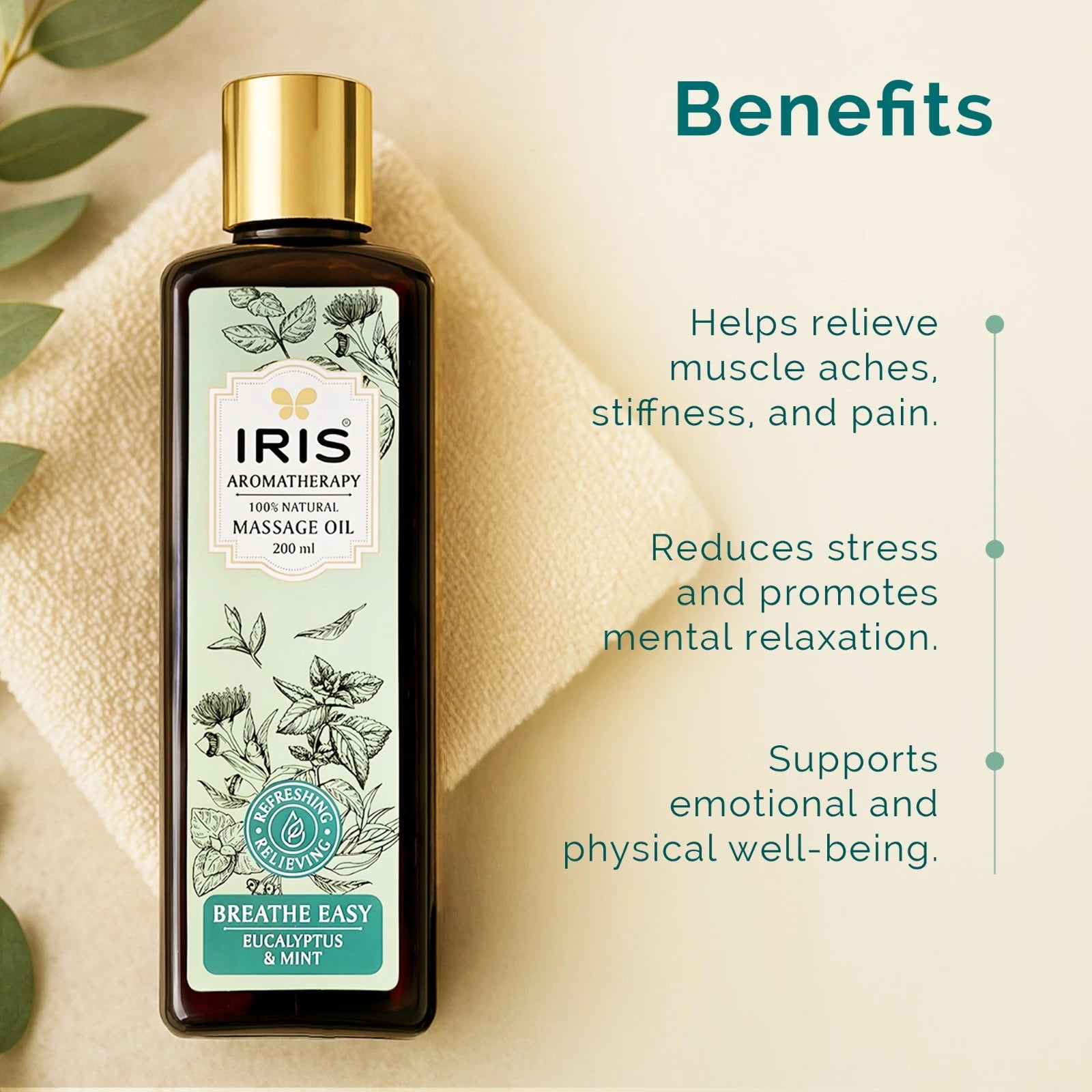 IRIS Aromatherapy Breathe Easy Massage Oil