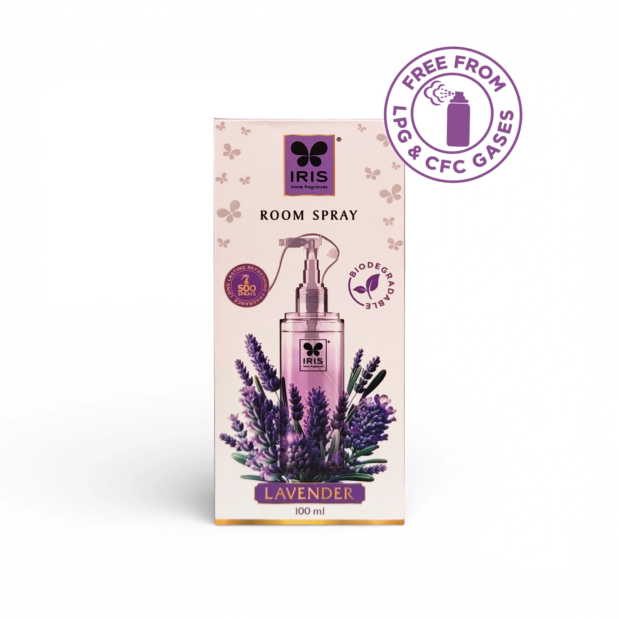 Lavender Room Spray 100ml | 500 Sprays | LPG & CFC Free | Non-Toxic