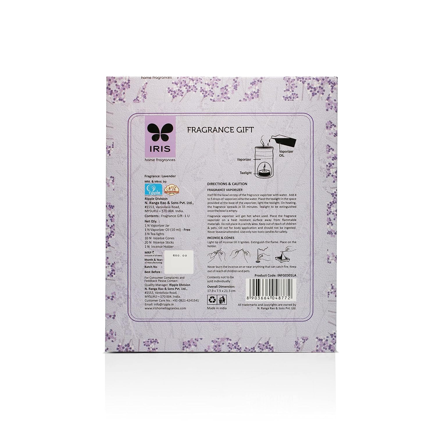 IRIS Ceramic Fragrant Gift Pack (10 ml,White)