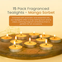 IRIS 15 Pack Fragranced Tealights - Mango Sorbet