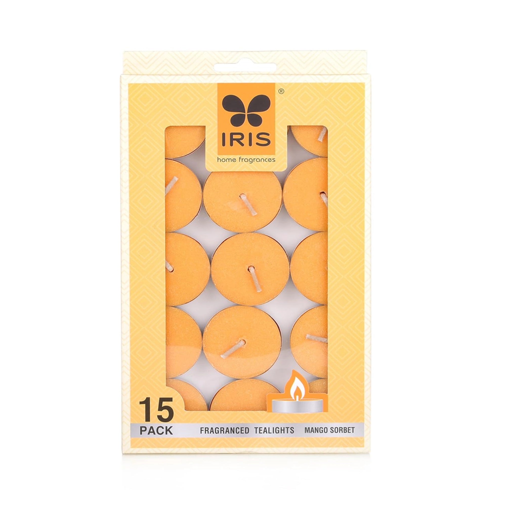 IRIS 15 Pack Fragranced Tealights - Mango Sorbet