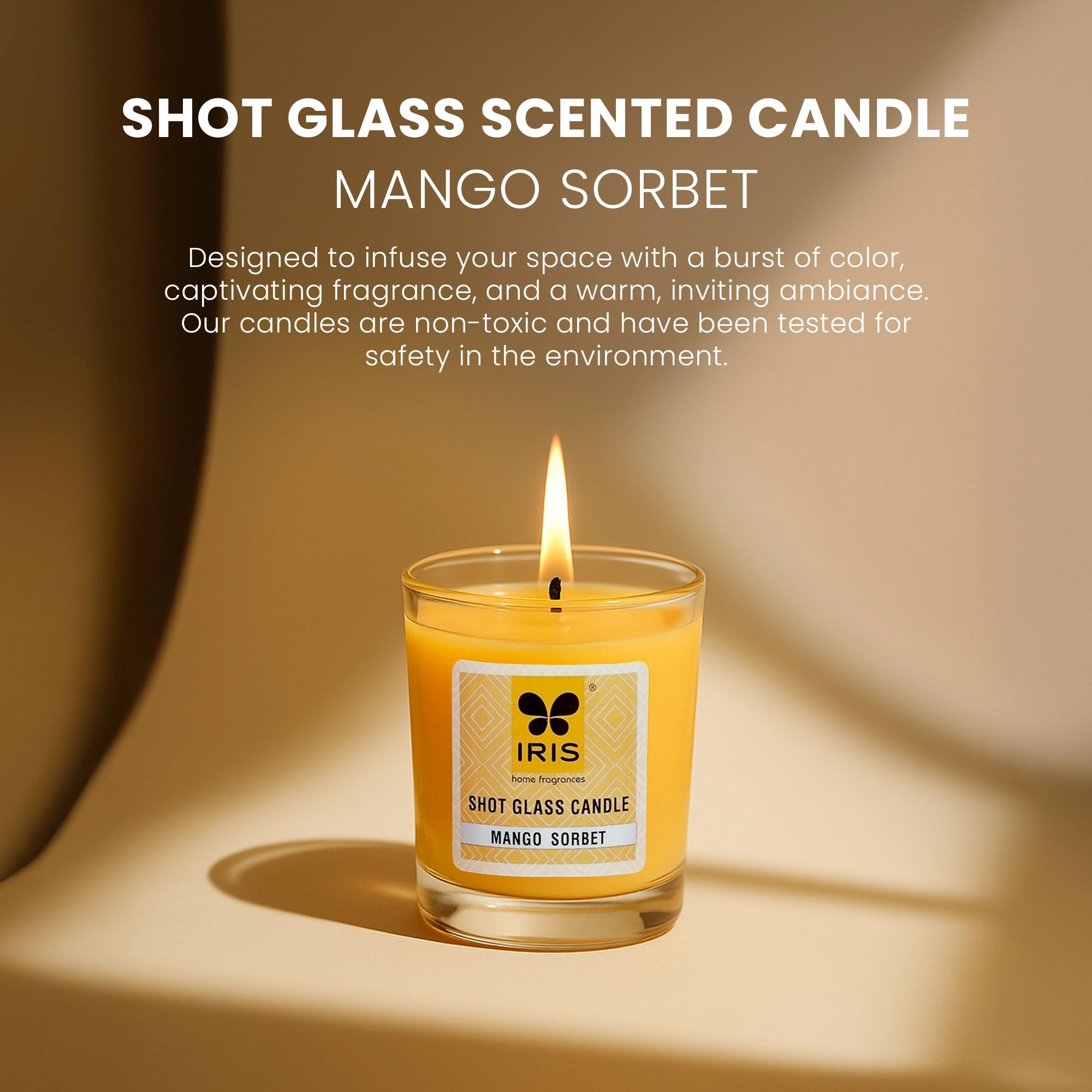 IRIS Shot Glass Candle - Mango Sorbet