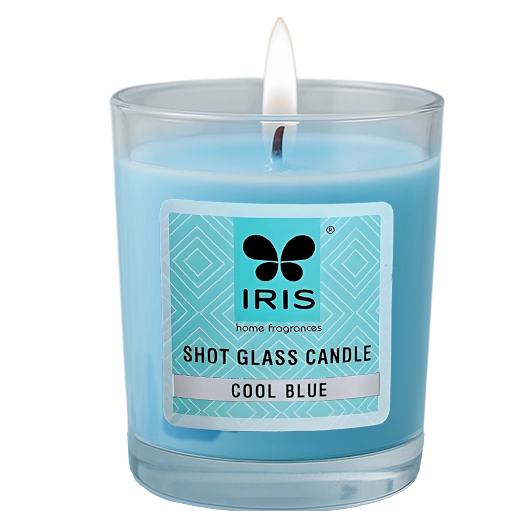 IRIS Shot Glass Candle - Cool Blue