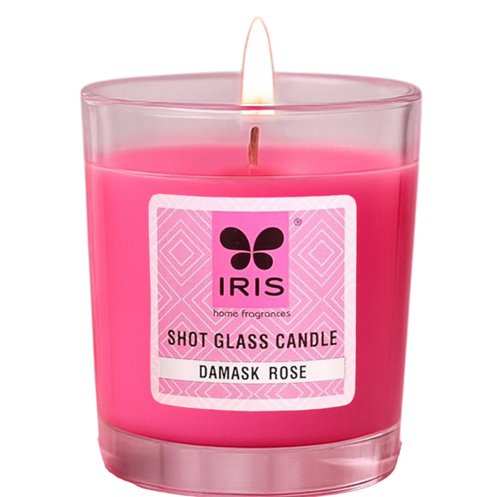 IRIS Shot Glass Candle - Damask Rose