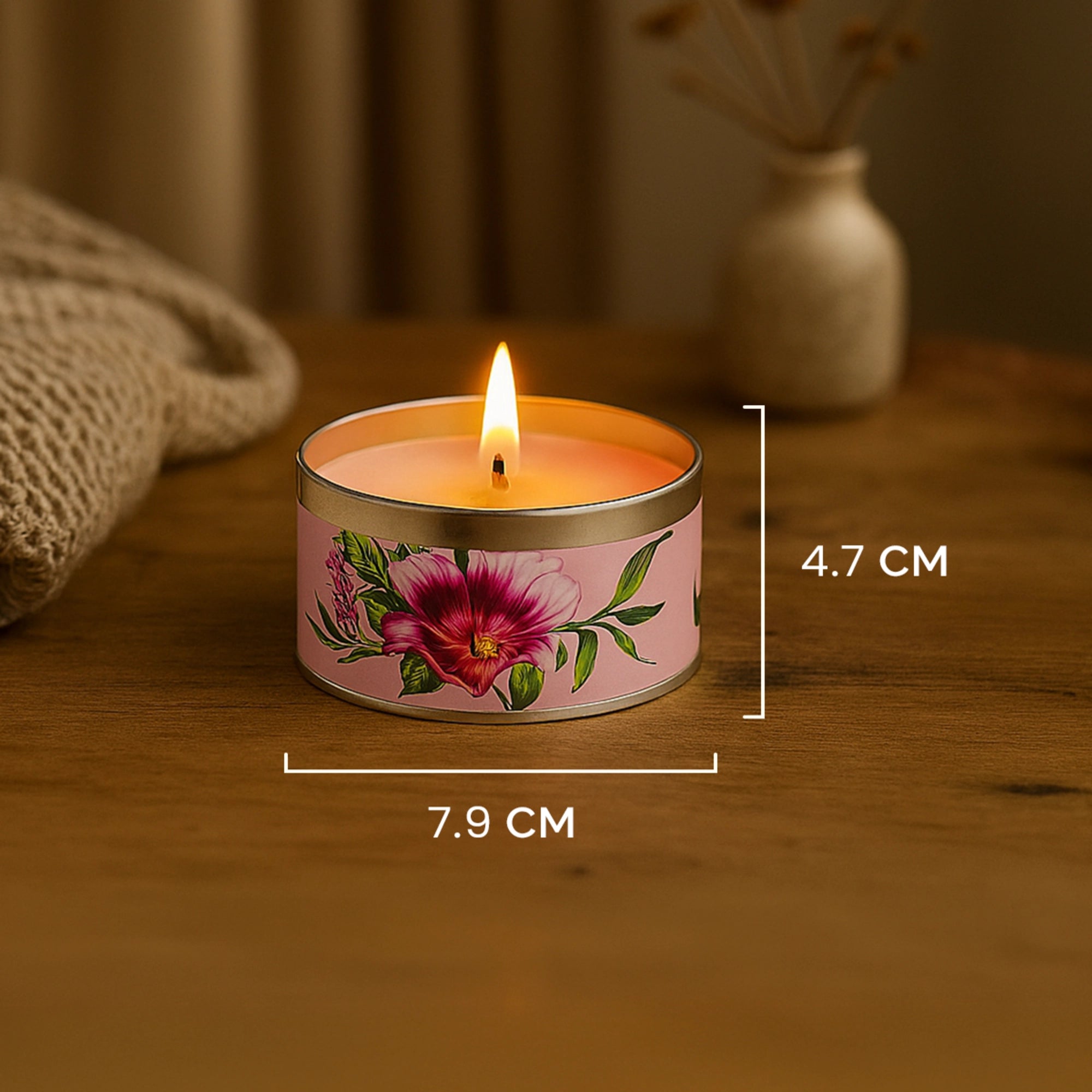 Tea Rose & Agarwood Tin Candle
