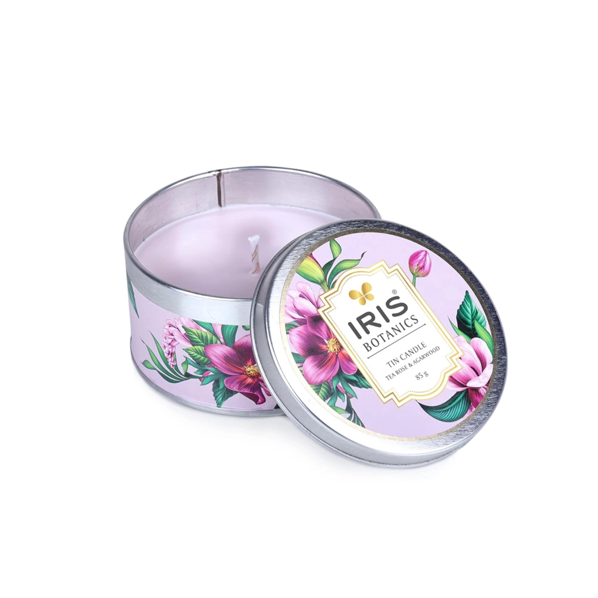 Tea Rose & Agarwood Tin Candle