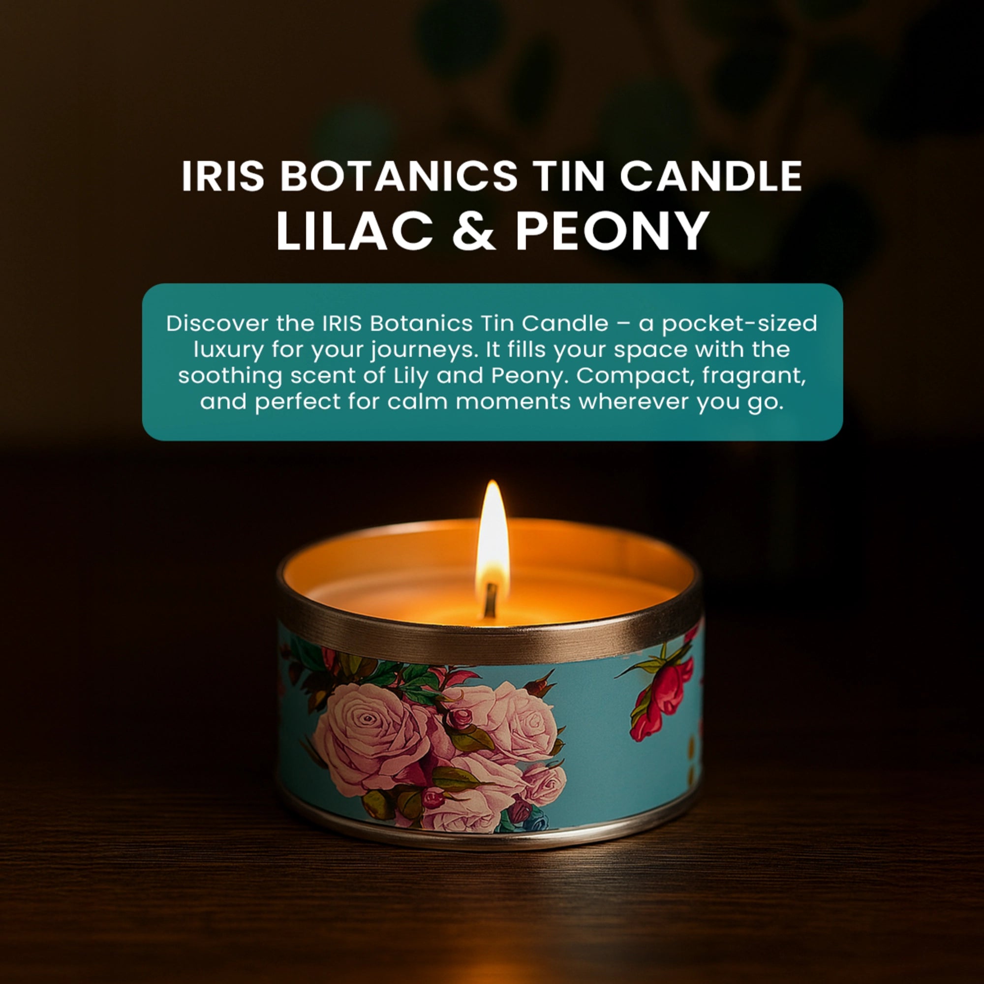 IRIS Botanics Tin Candle - Lilac & Peony