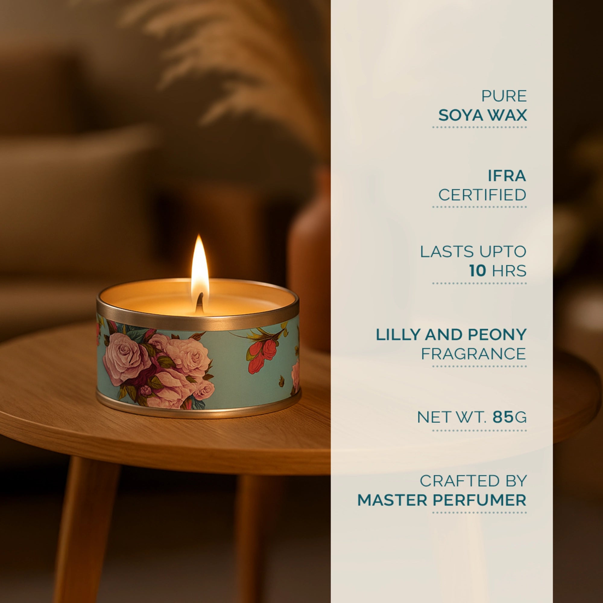 IRIS Botanics Tin Candle - Lilac & Peony
