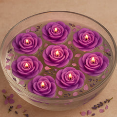 IRIS Lavender Floater Candle Pack of 8
