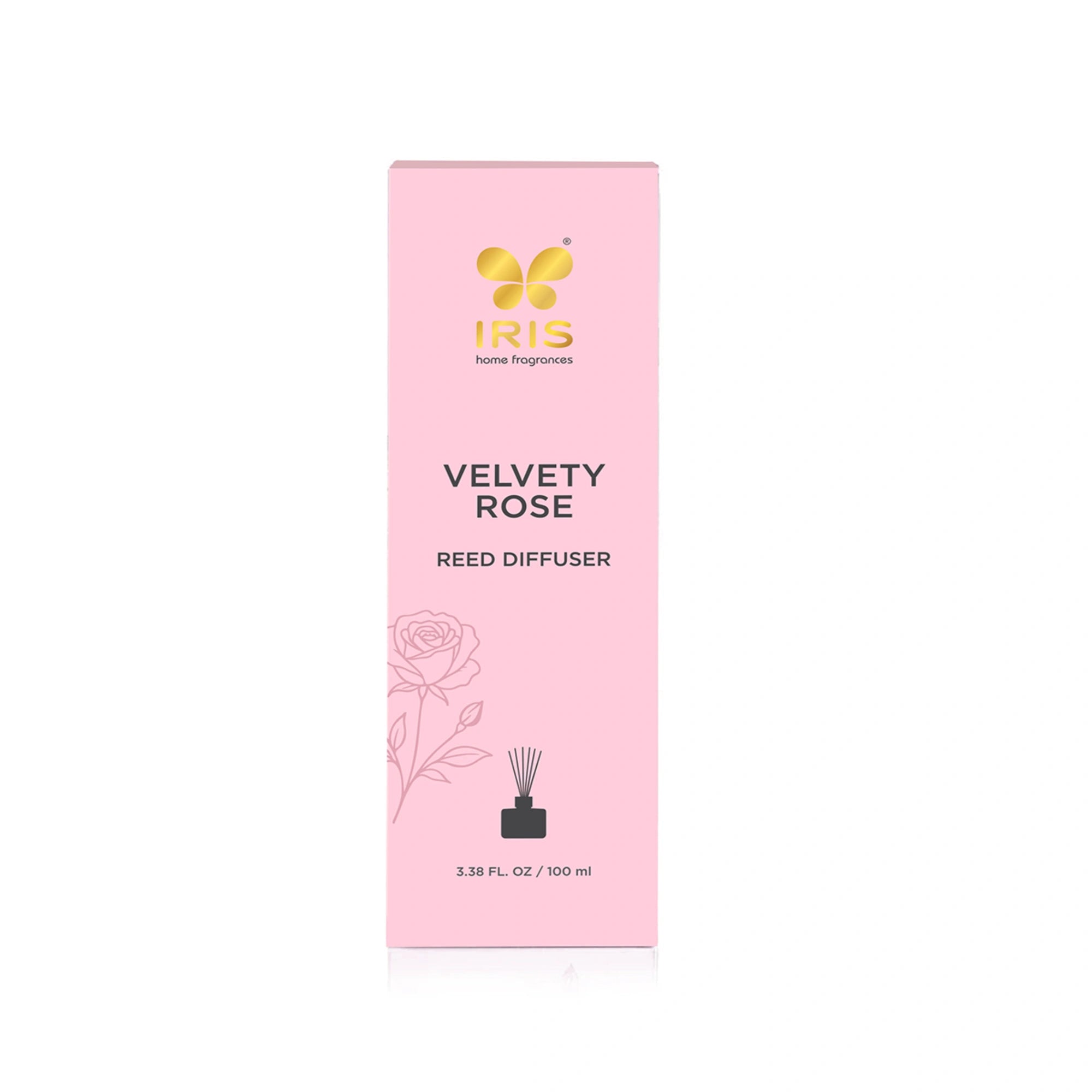 IRIS Velvety Rose Aroma Reed Diffuser Set