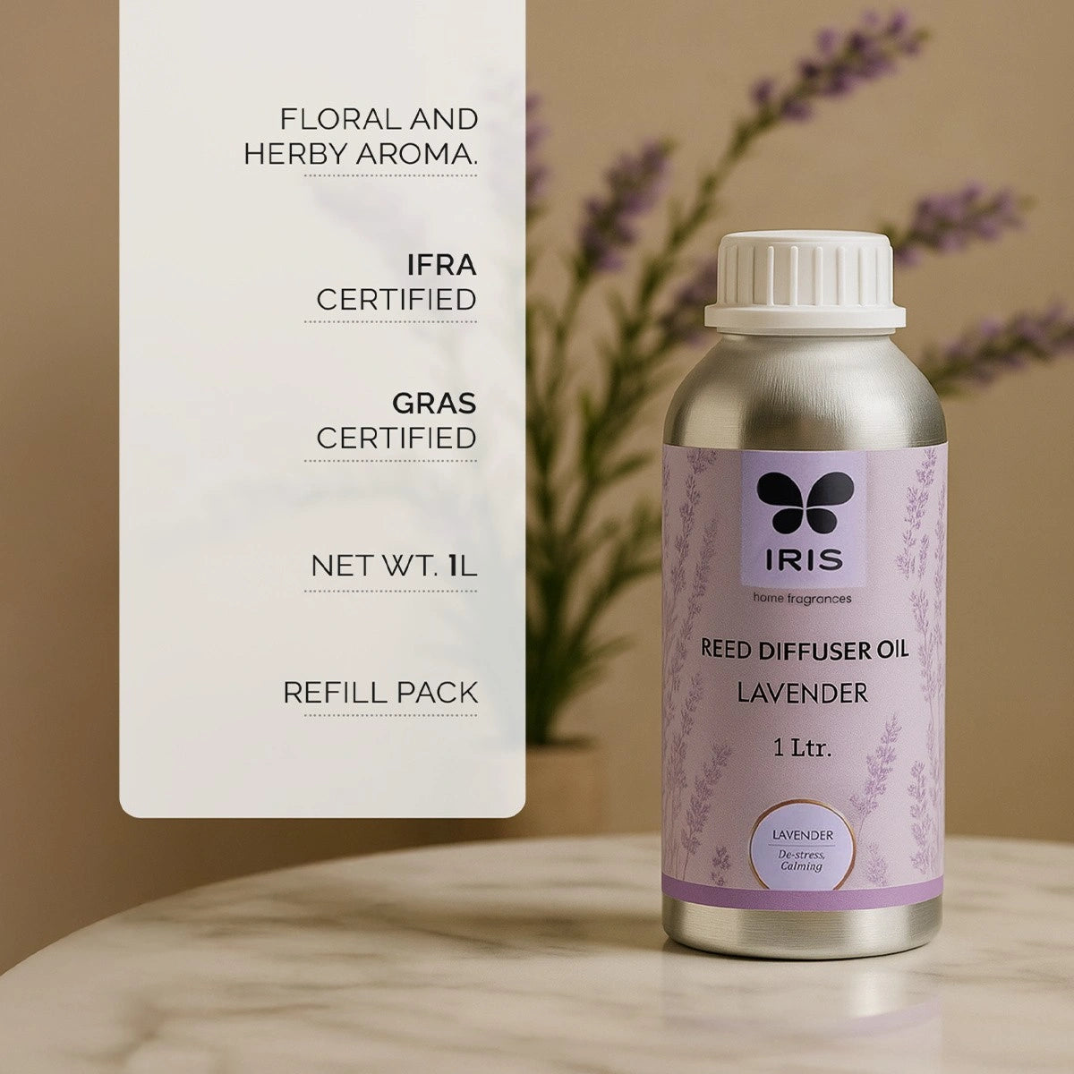 Isiris Reed Diffuser IRIS Lavender Reed Diffuser Oil Refill Can 171 – IRIS Home Fragrances
