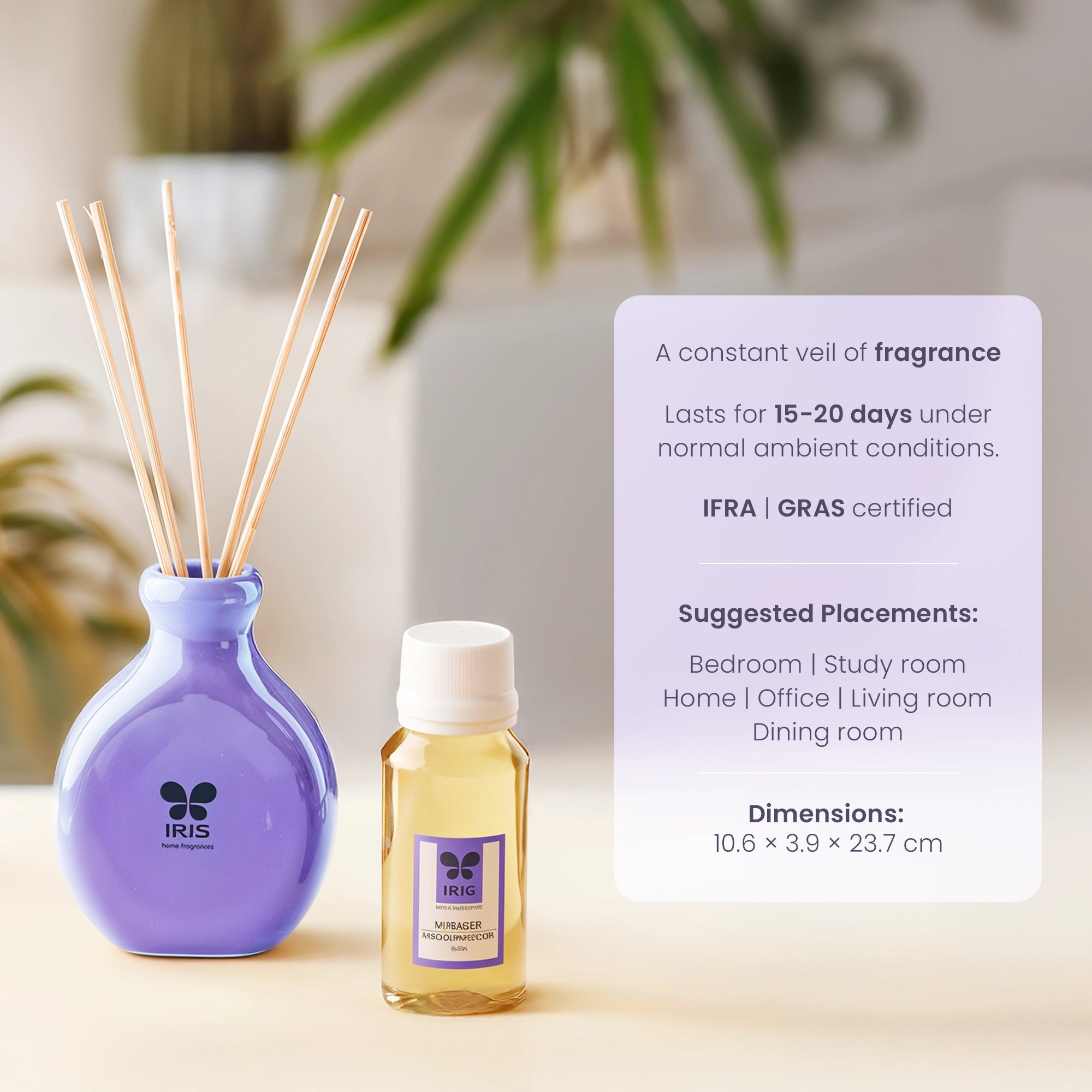 IRIS Lavender Reed Diffuser Set 194
