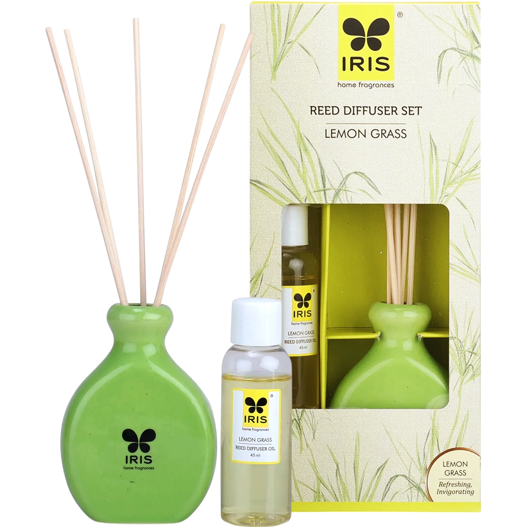 IRIS Lemongrass Reed Diffuser Set