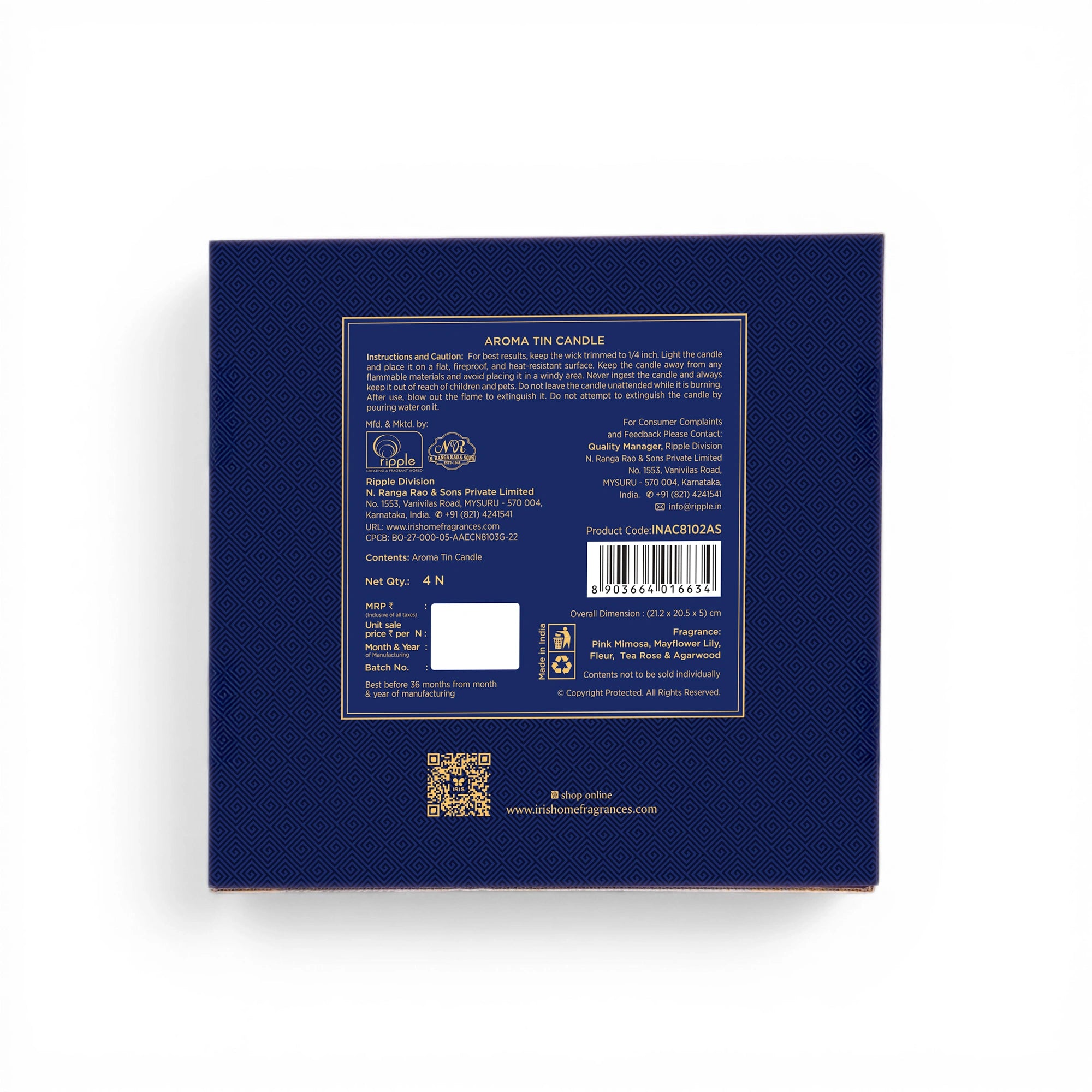 Premium Scented Candle Gift Set | Pack of 4 Tins