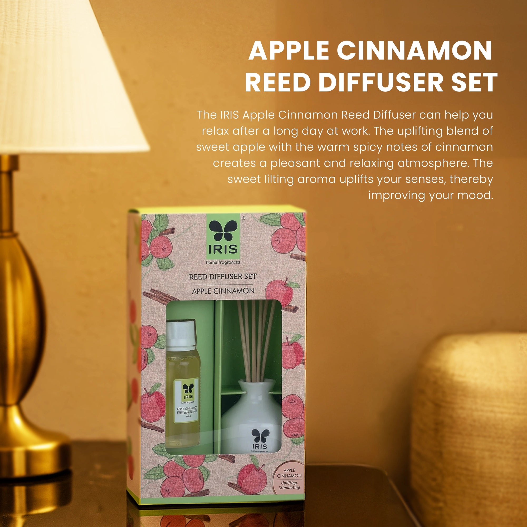 IRIS Apple Cinnamon Reed Diffuser Set 101