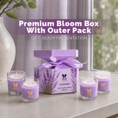 Lavender Scented Shot Glass Candle Gift Set | Pack of 4 |