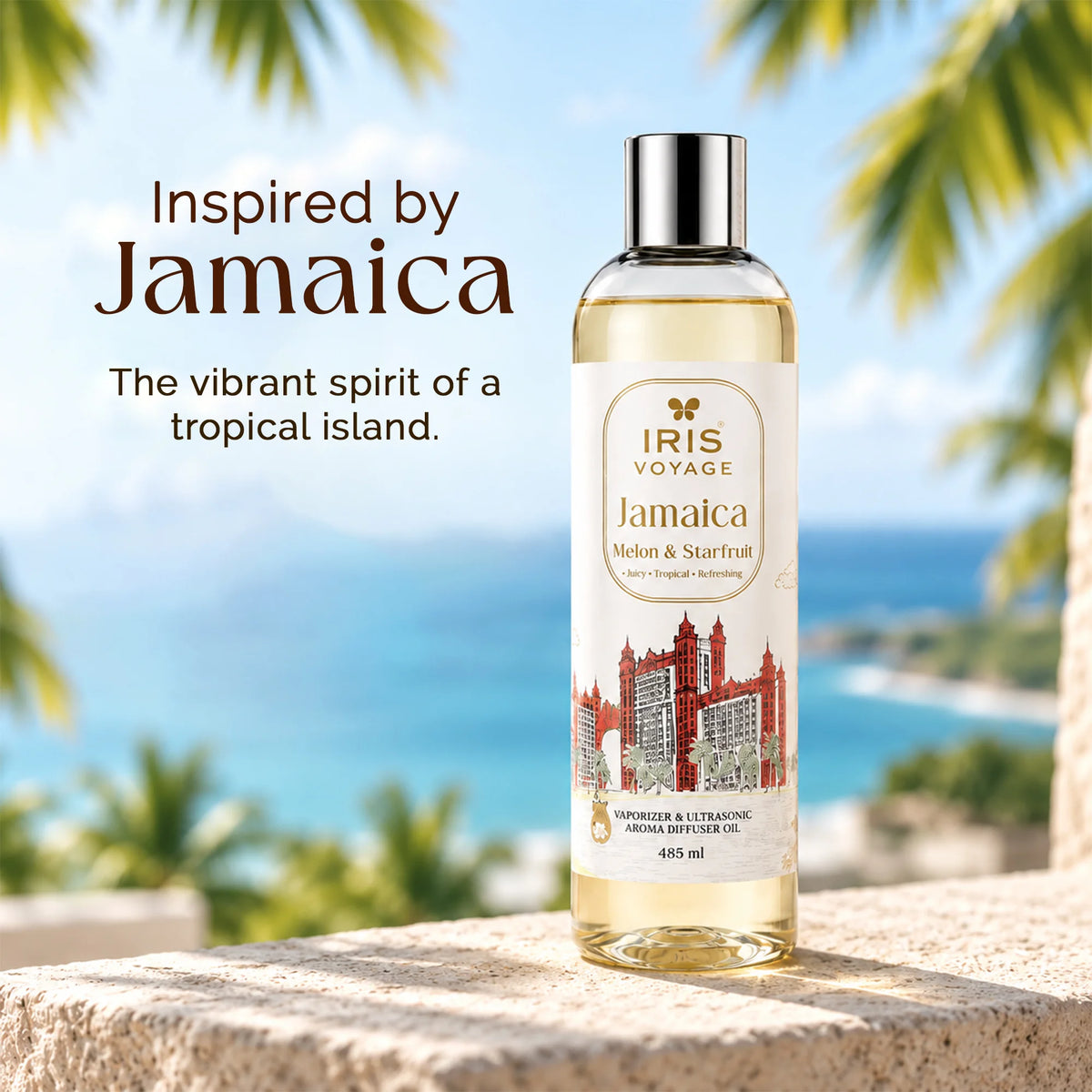IRIS Voyage Jamaica | Melon Starfruit Aroma Vaporizer & Ultrasonic Diffuser Oil 485 ml