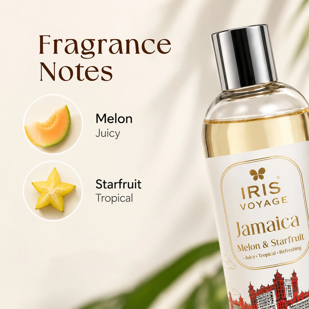 IRIS Voyage Jamaica | Melon Starfruit Aroma Vaporizer & Ultrasonic Diffuser Oil 485 ml