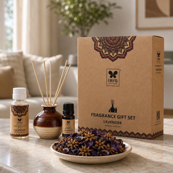 Lavender Fragrance Gift Set With Reed Diffuser & Potpourri for Home Decor & Gifting