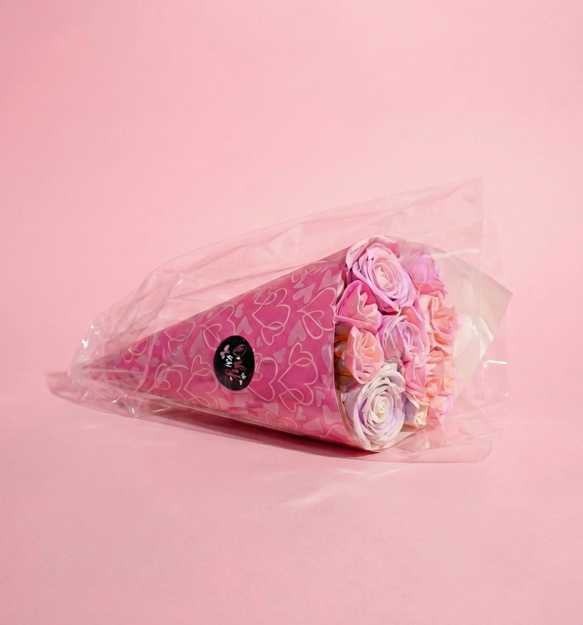 IRIS Rose and Lilac Flower Bouquet with 5ml Fragrance Spray