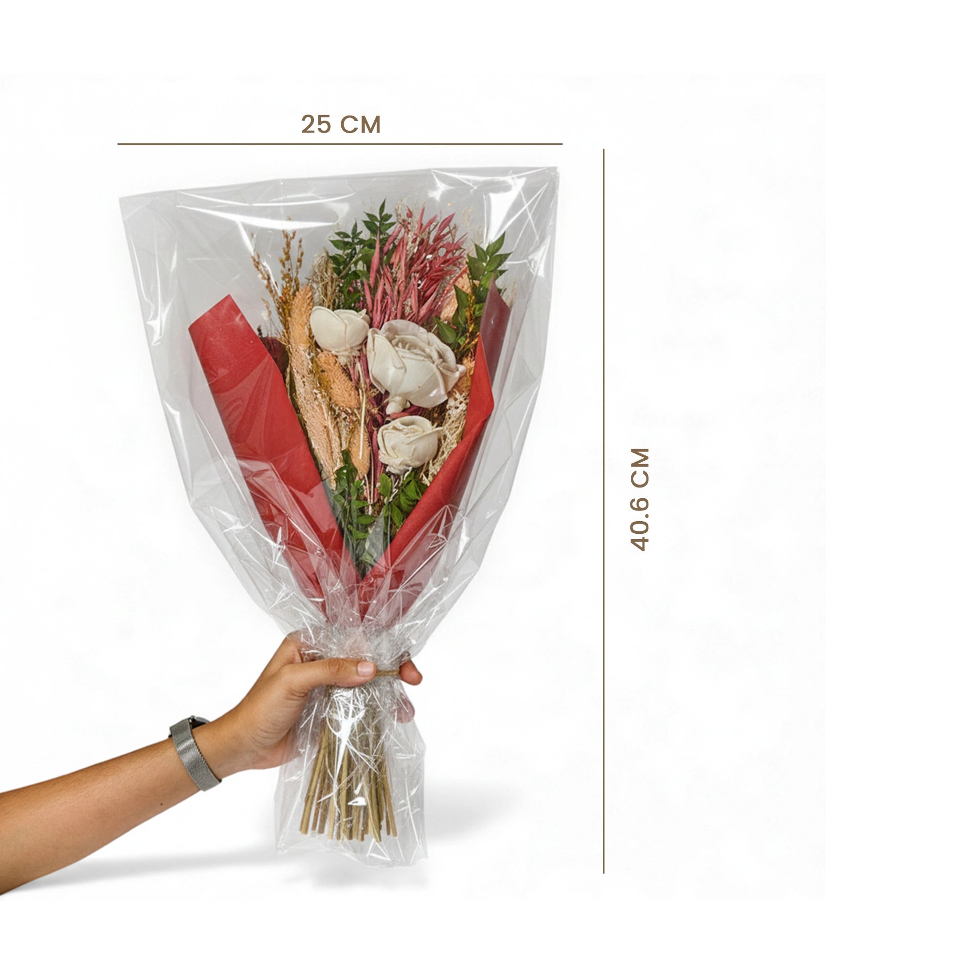 IRIS Red Velvet Romance Bouquet with 5ml Fragrance Spray