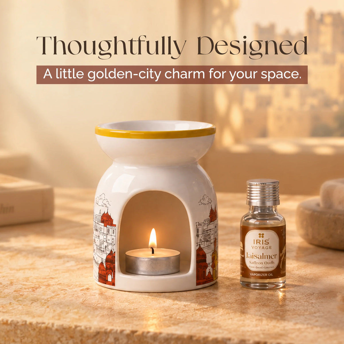 IRIS Voyage Jaisalmer | Saffron Oudh Scented Vaporizer Set