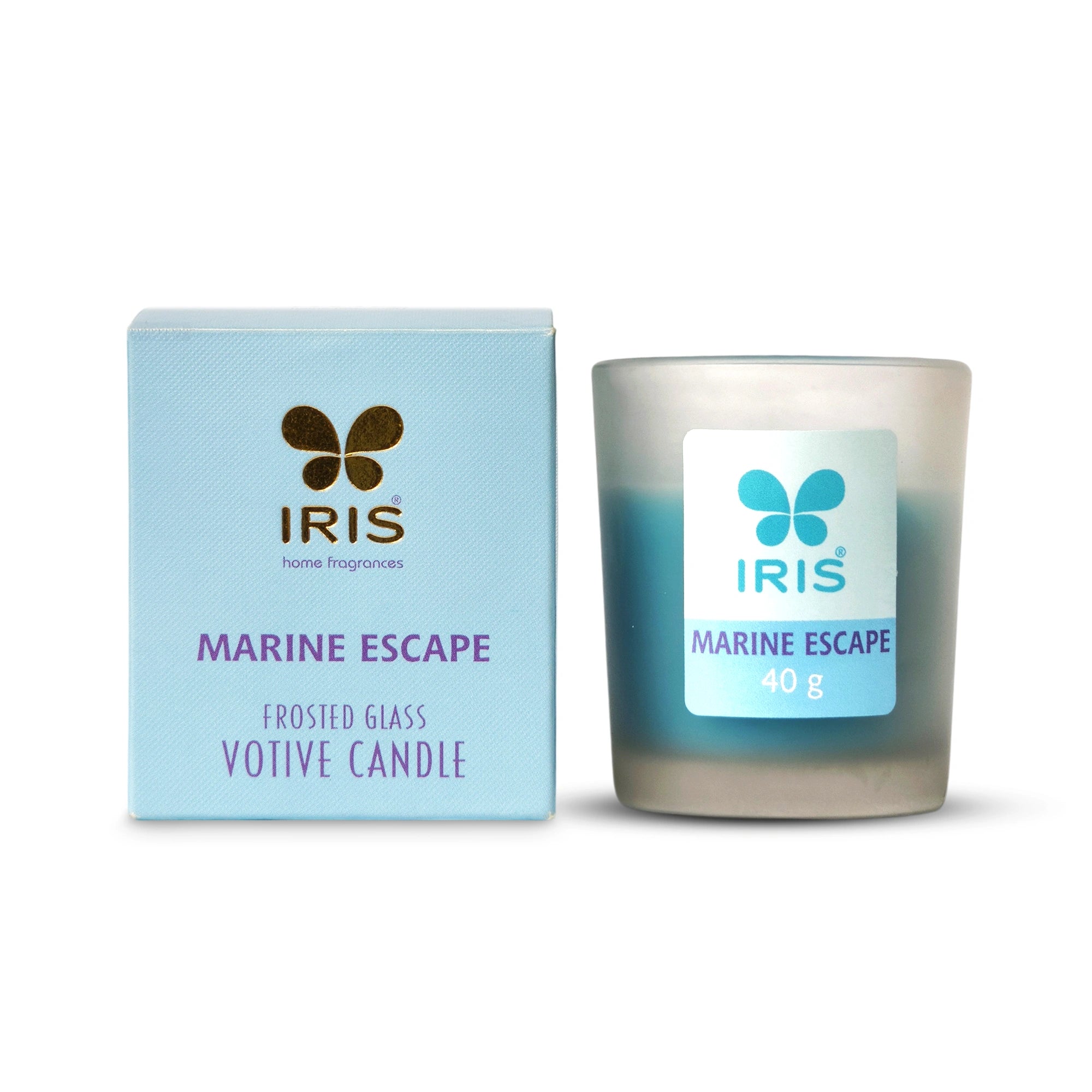 IRIS Marine Escape Frosted Shot glass scented Candle