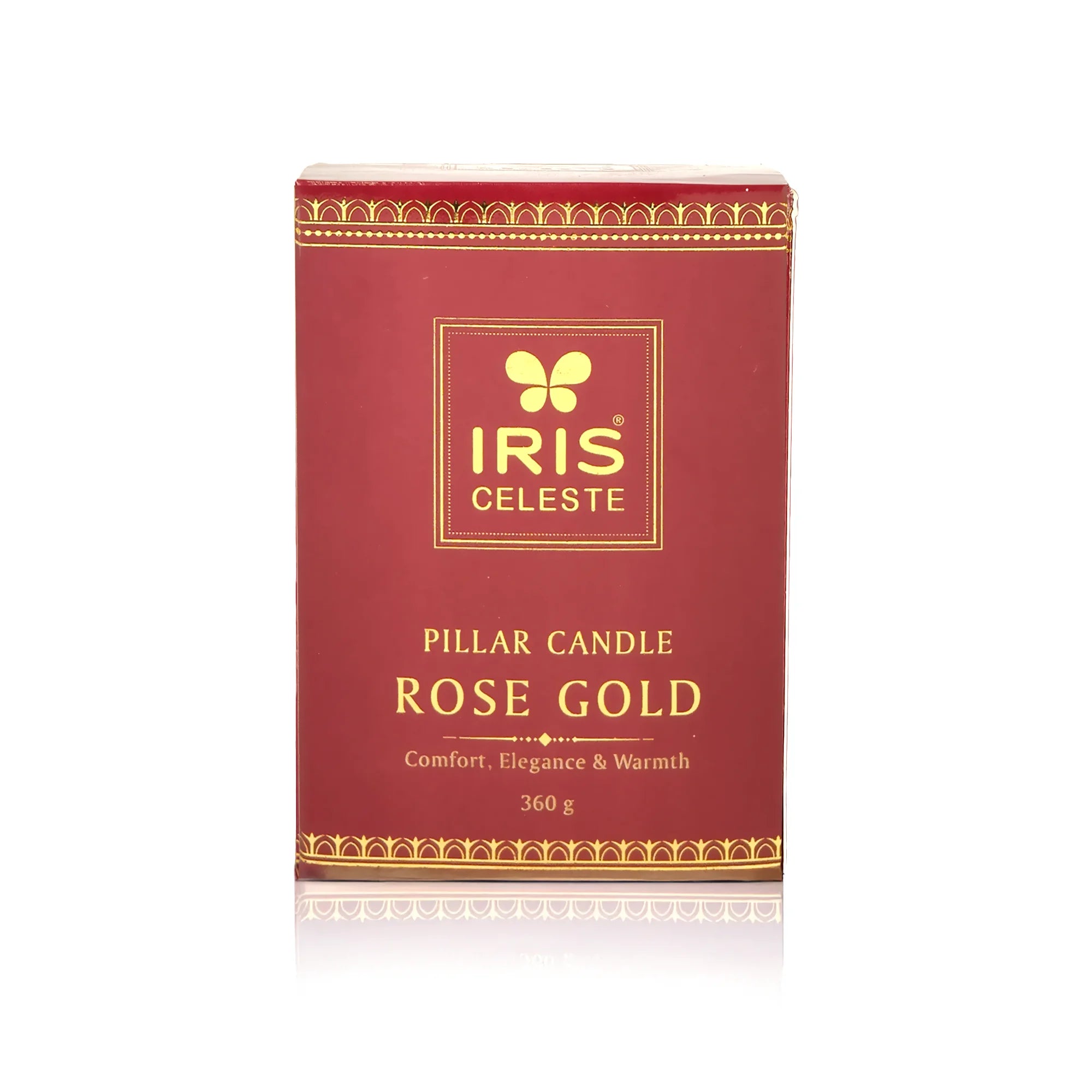 IRIS Celeste Rose Gold Scented Premium Pillar Candle | Small