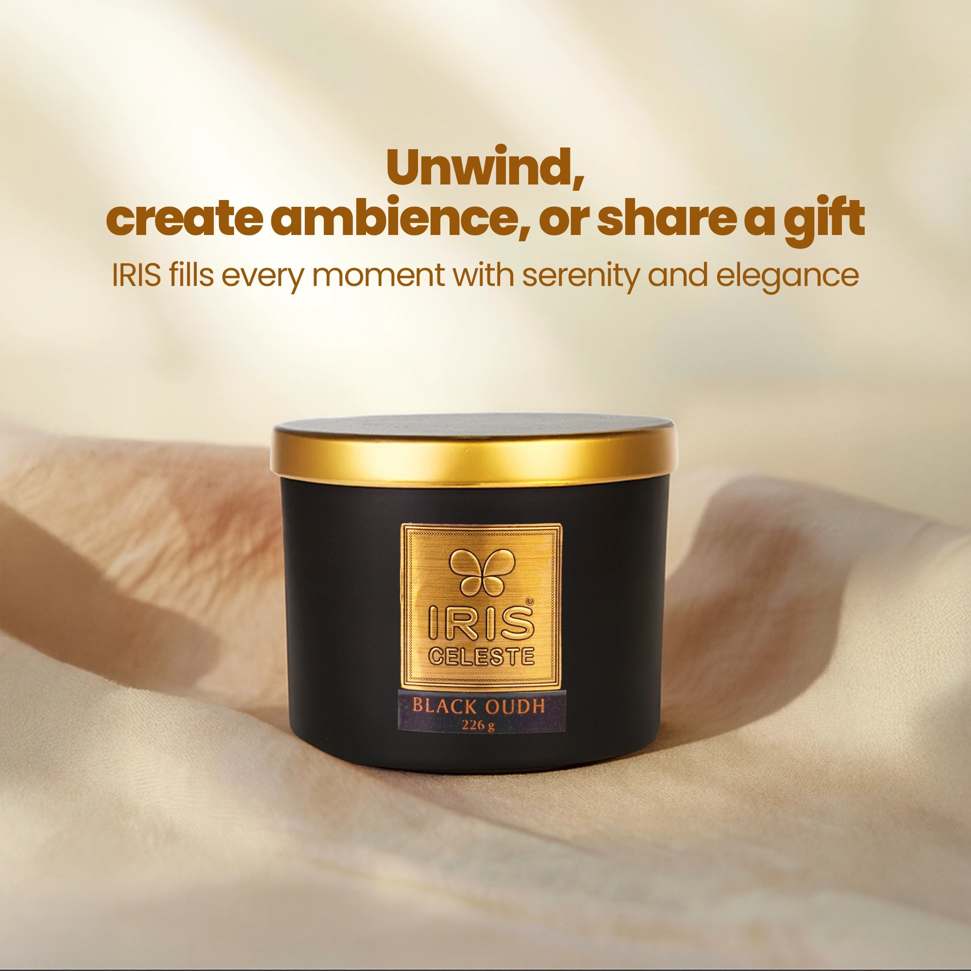 IRIS Celeste Multi Wick Premium Candle - Black Oudh Fragrance