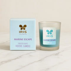 IRIS Marine Escape Frosted Shot glass scented Candle