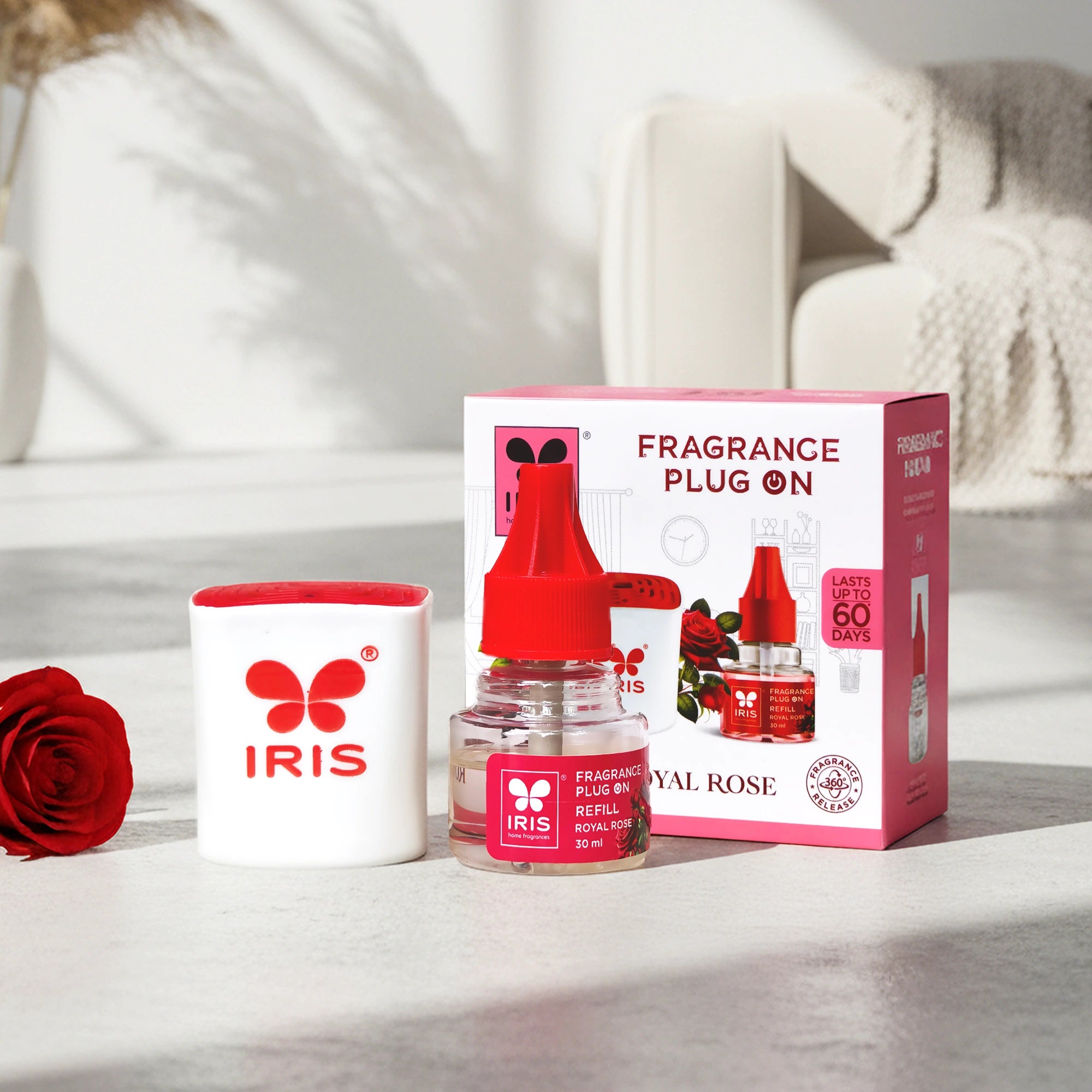 IRIS Royal Rose Fragrance Plug On | Lasts Up to 60 Days