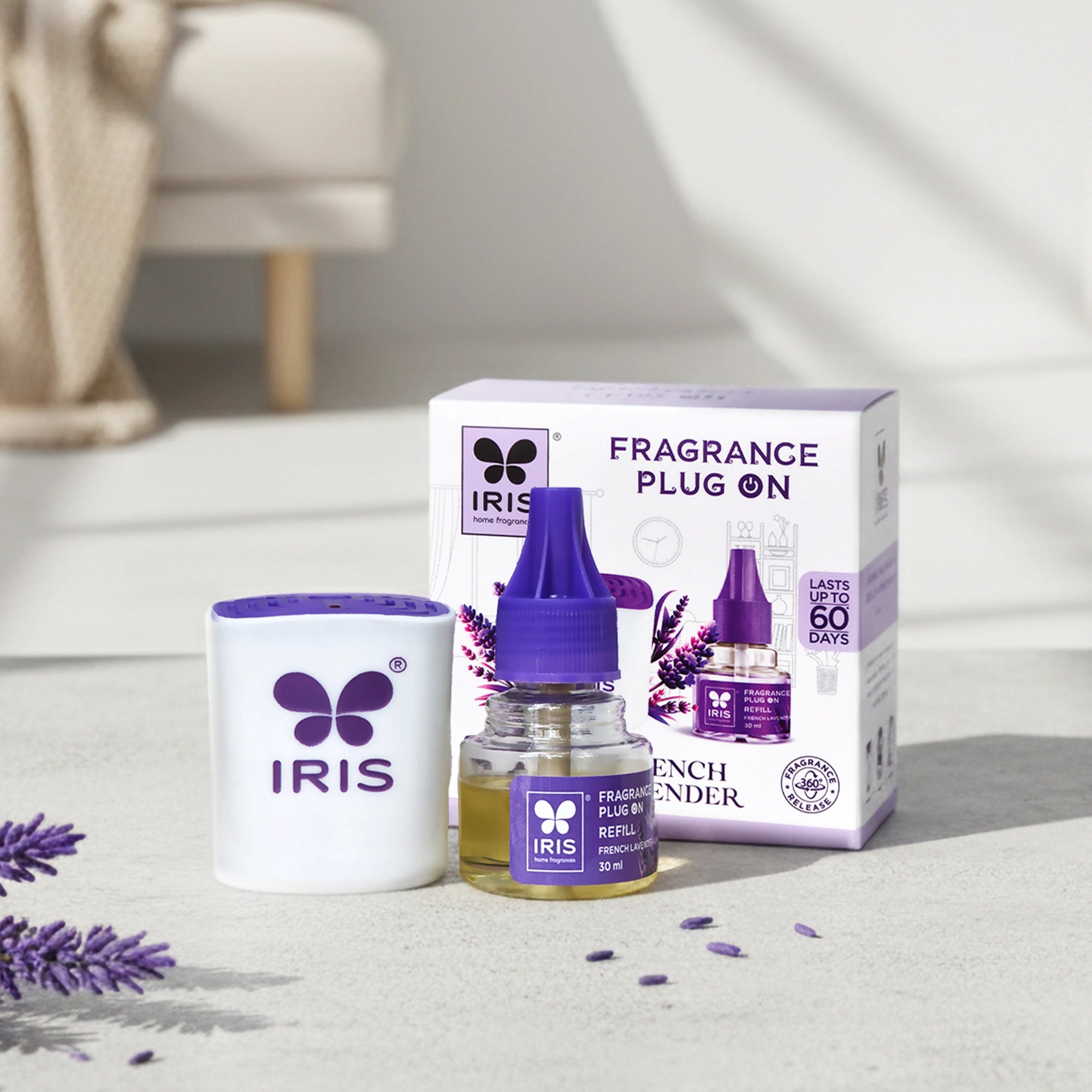 IRIS French Lavender Fragrance Plug On | Lasts Up to 60 Days