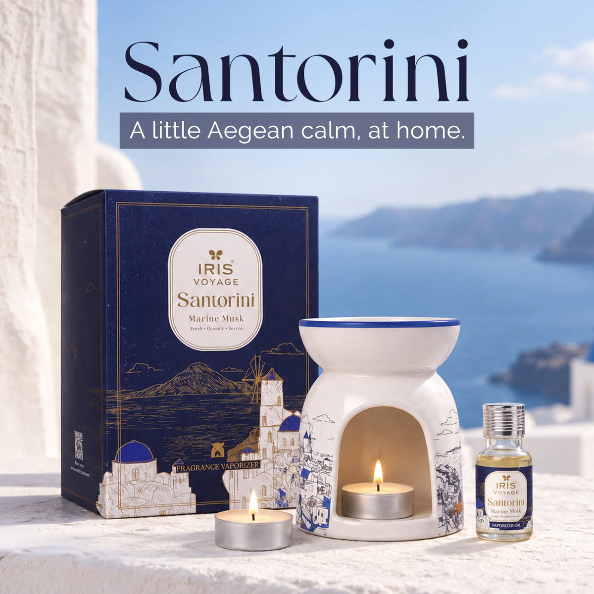 IRIS Voyage Santorini | Marine Musk Scented Vaporizer Set