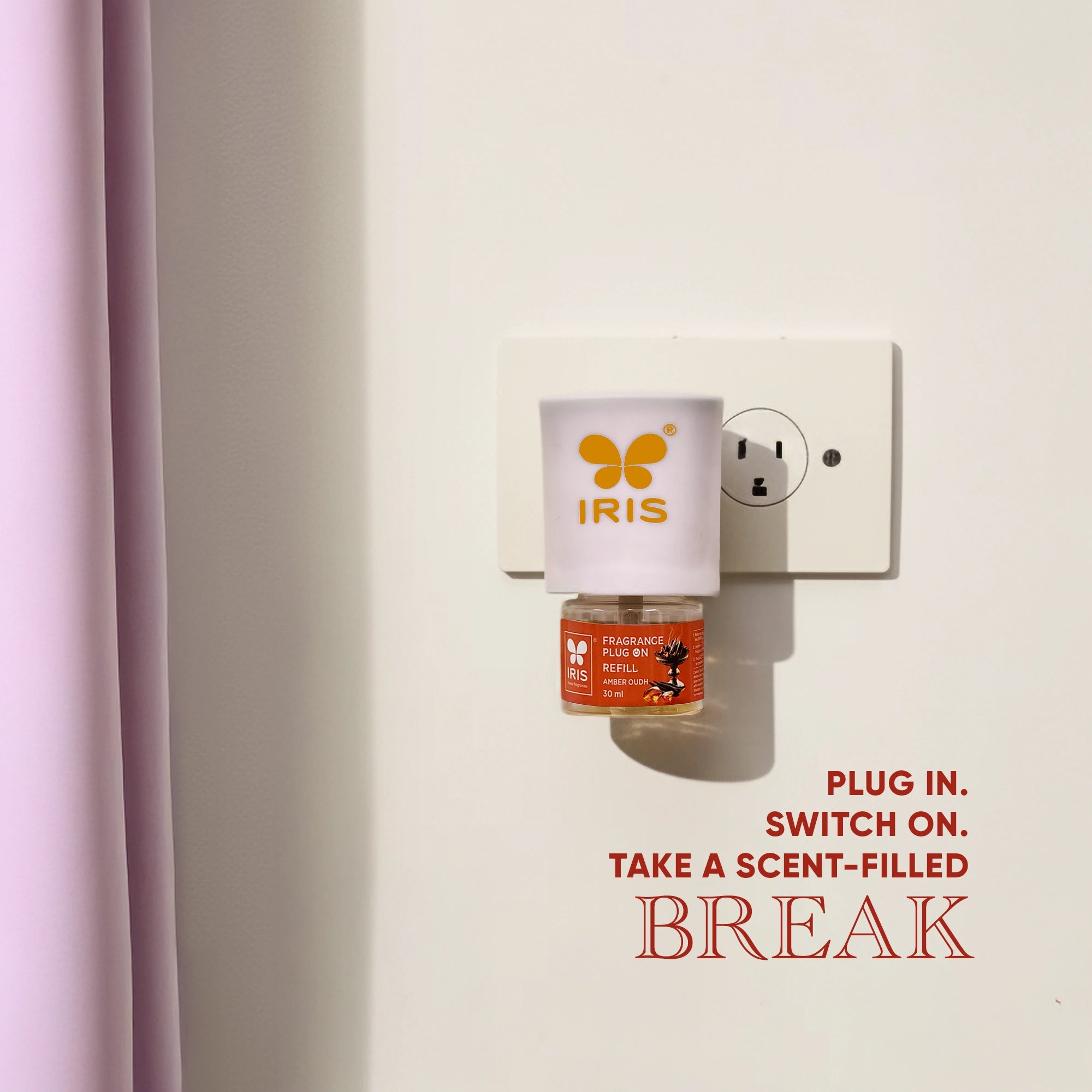 IRIS Amber Oudh Fragrance Plug on | Lasts Up to 60 Days