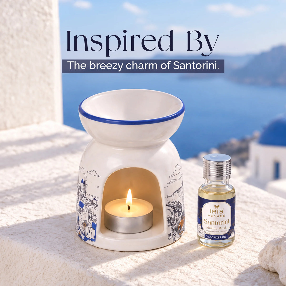 IRIS Voyage Santorini | Marine Musk Scented Vaporizer Set