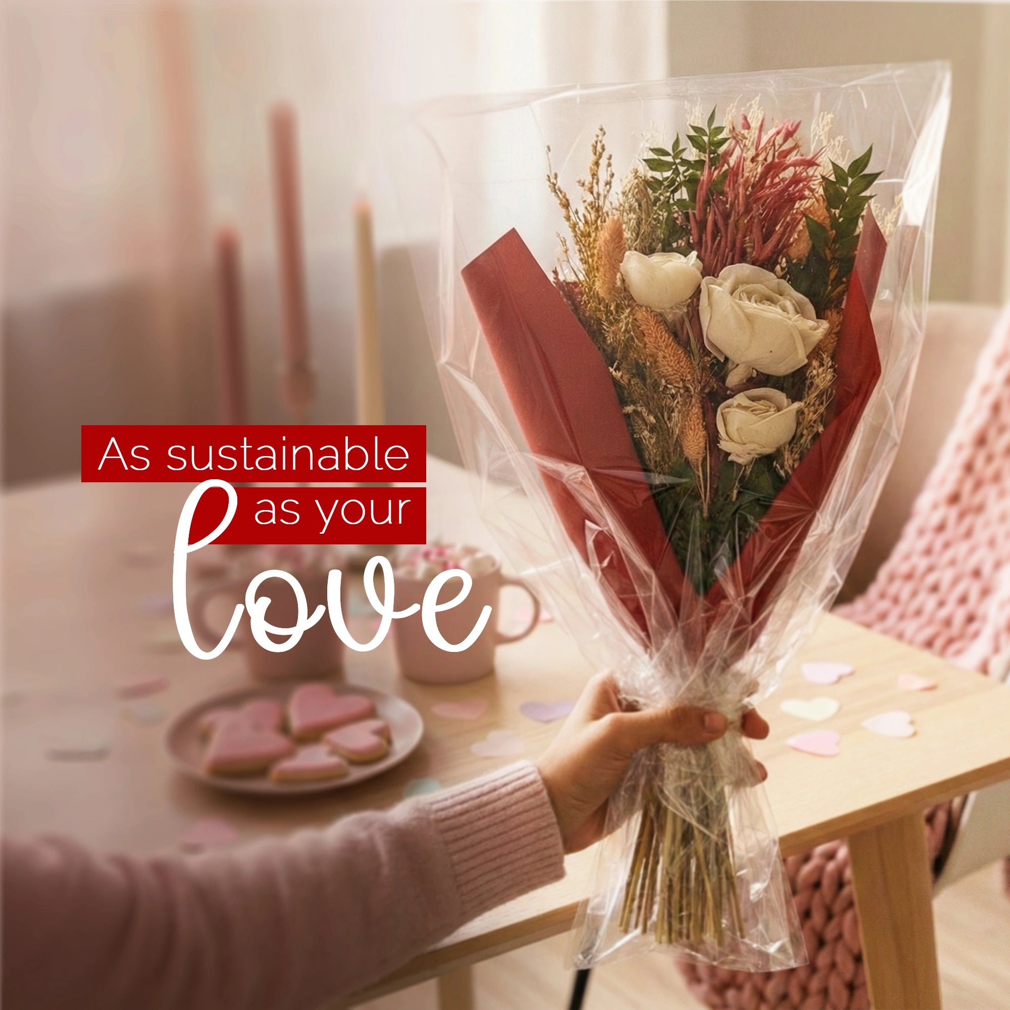 IRIS Red Velvet Romance Bouquet with 5ml Fragrance Spray