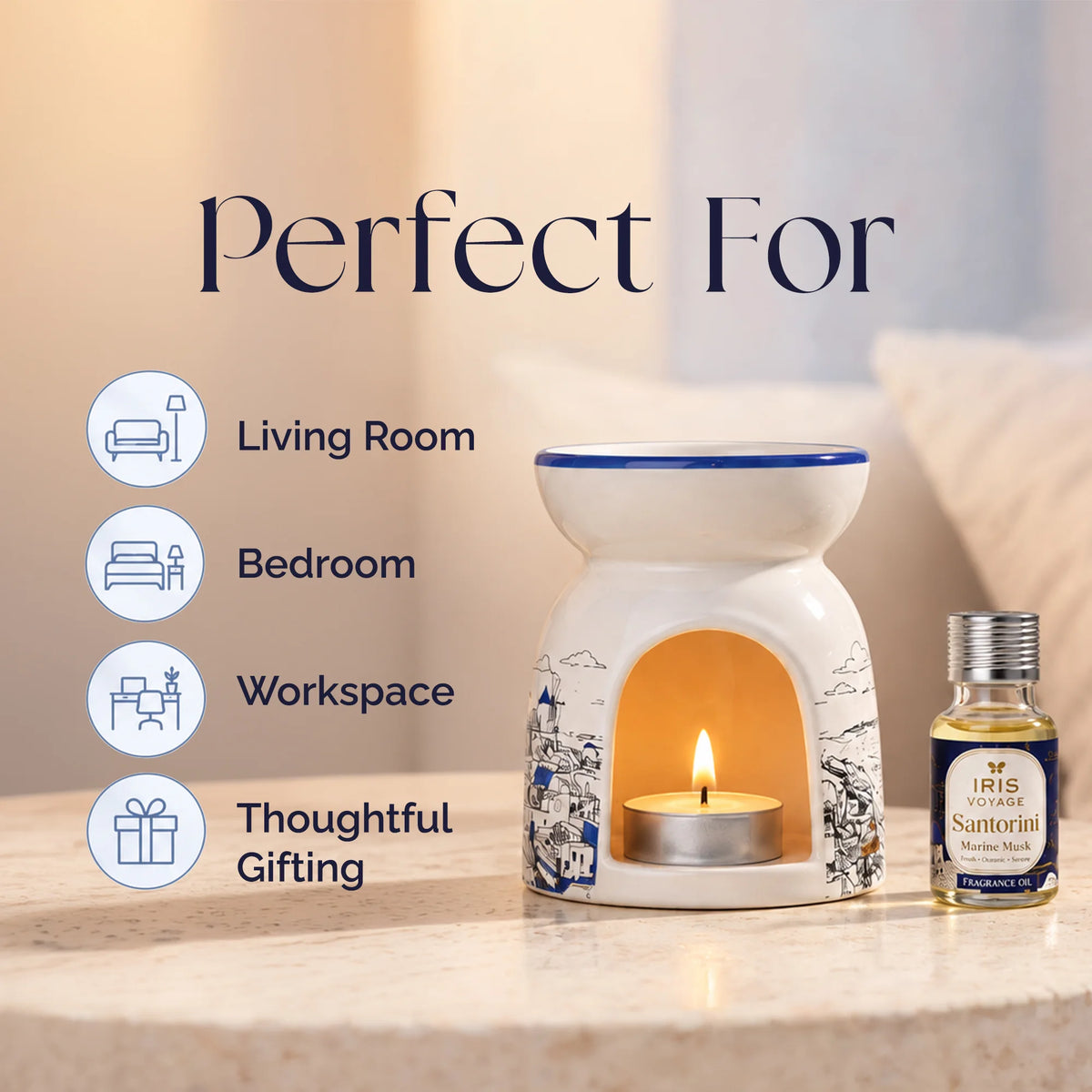 IRIS Voyage Santorini | Marine Musk Scented Vaporizer Set