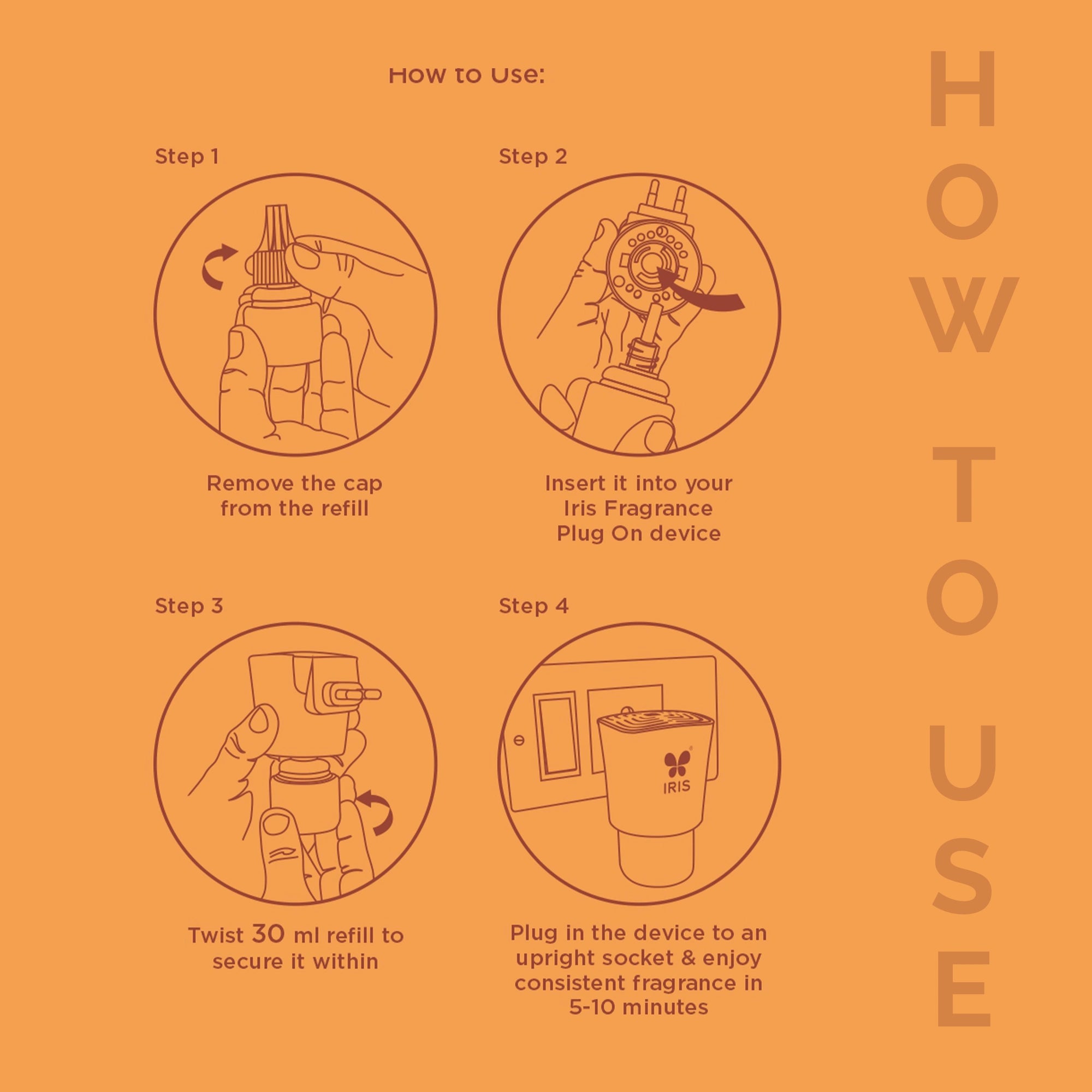 IRIS Amber Oudh Fragrance Plug on | Lasts Up to 60 Days
