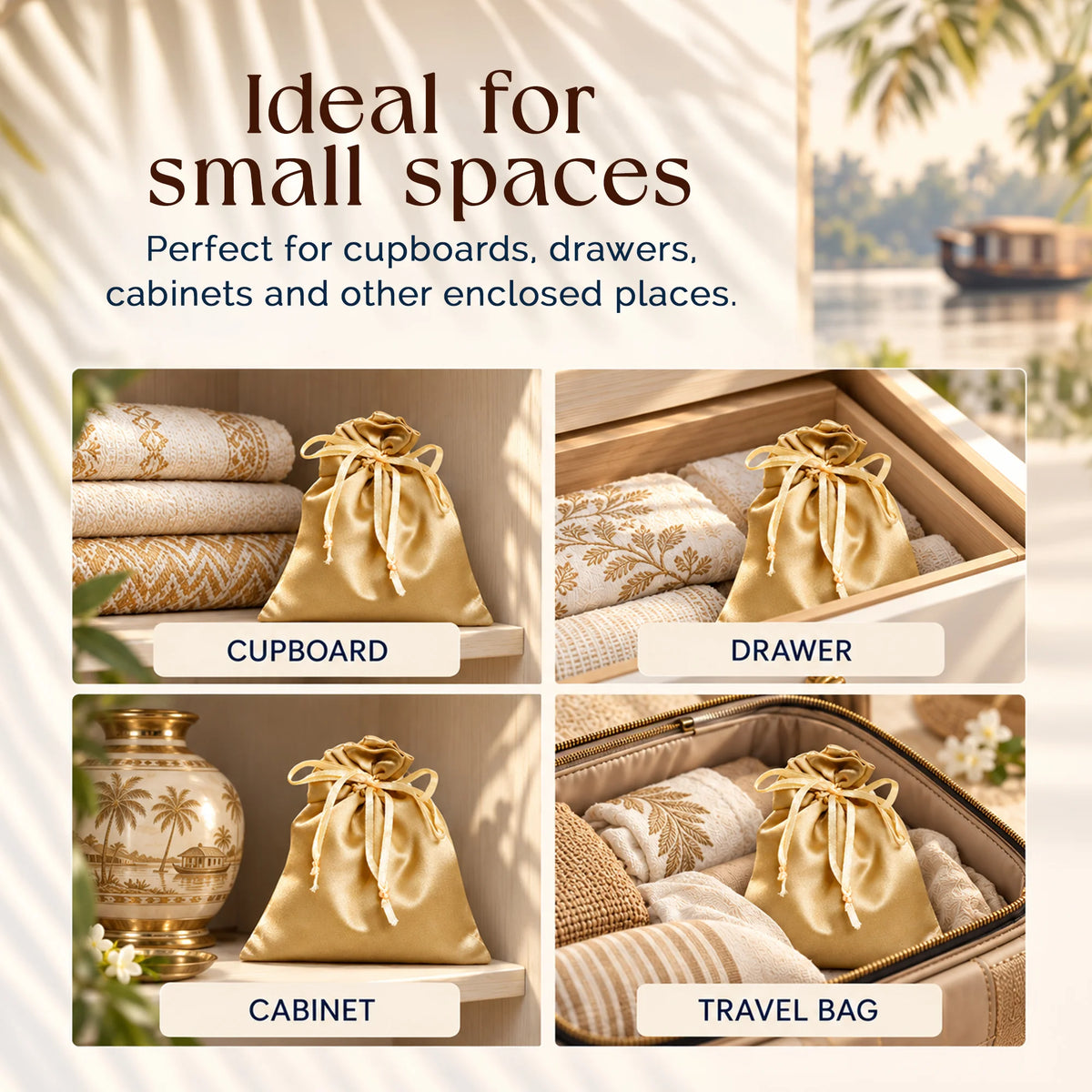IRIS Voyage Alleppey | Jasmine Neroli Fragrance Pouch