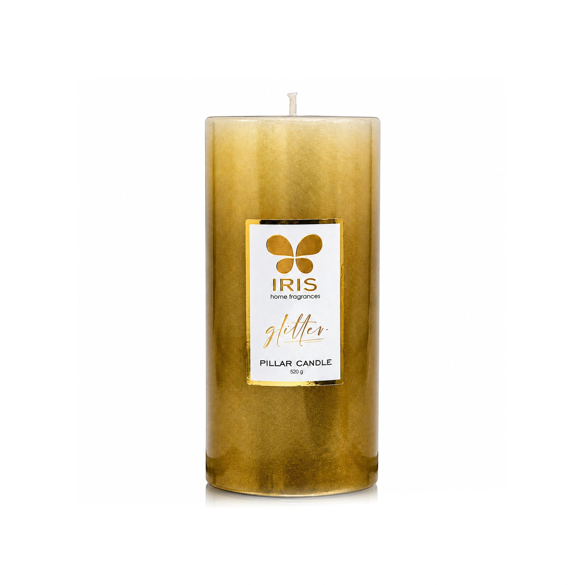 IRIS Gold Lacquered Glitter Candle 