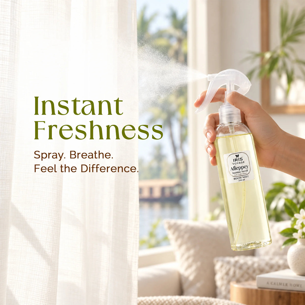 IRIS Voyage Alleppey | Jasmine Neroli Fragrance Room Mister 250 ml Upto 1200 Sprays