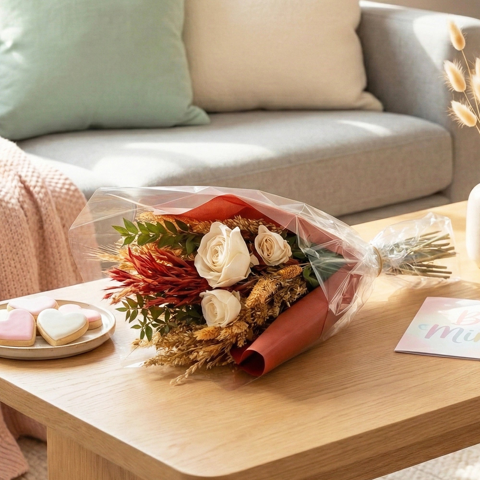 IRIS Red Velvet Romance Bouquet with 5ml Fragrance Spray