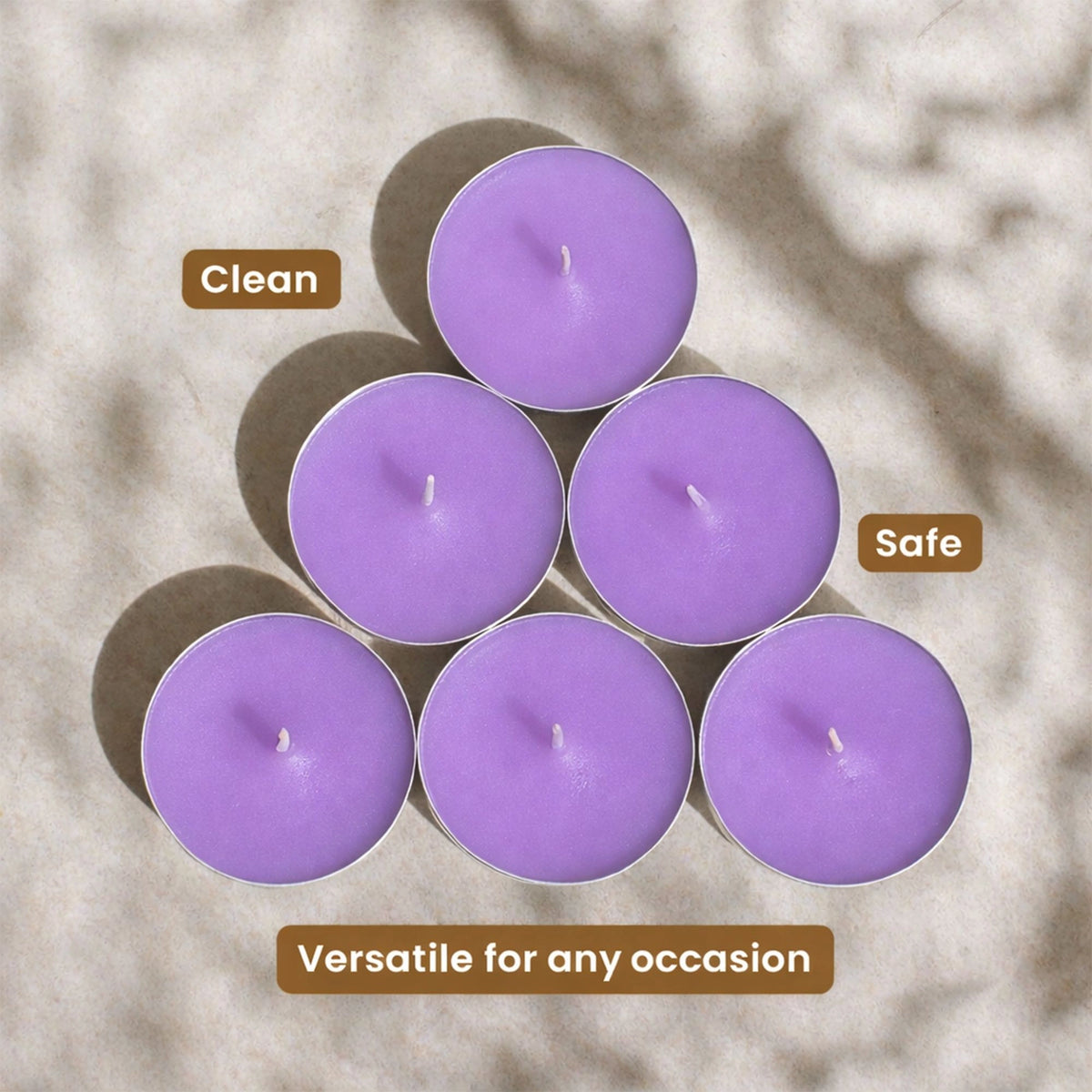 Lavender scented tealight candles pack of 30