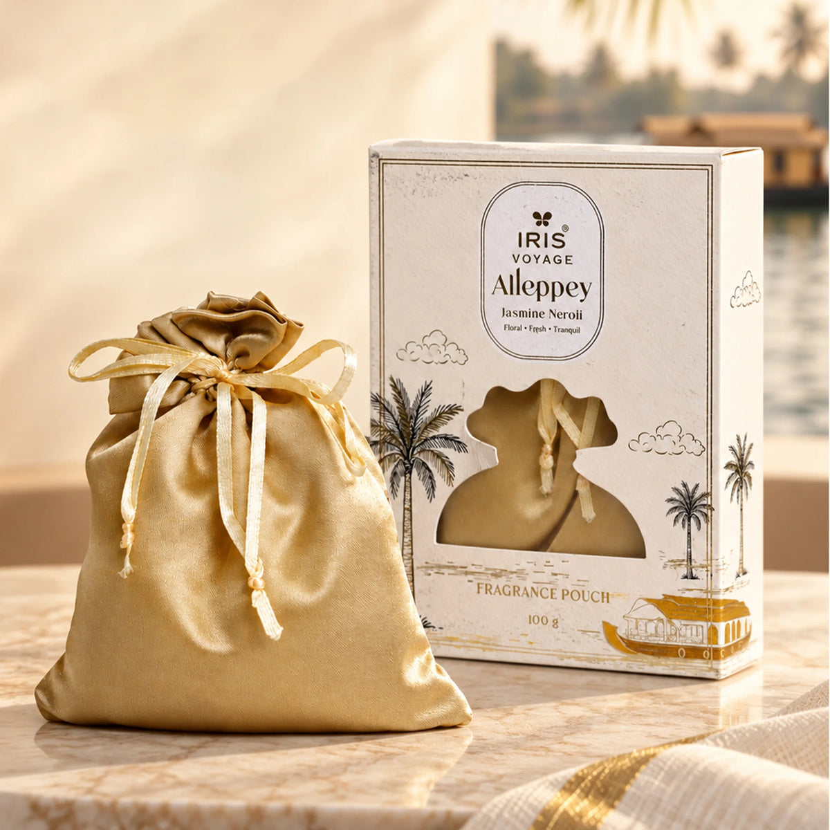 IRIS Voyage Alleppey | Jasmine Neroli Fragrance Pouch