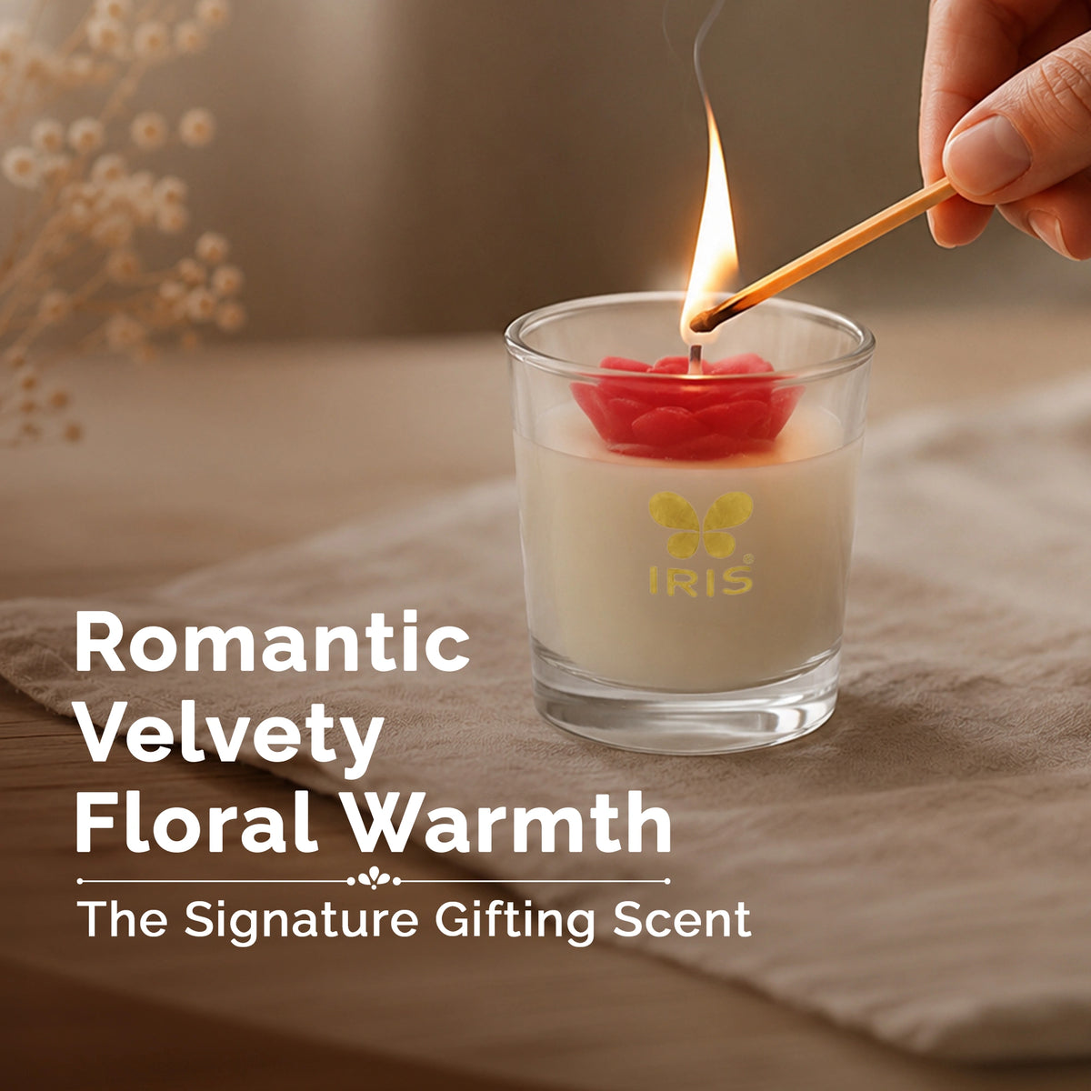 Floral Shot Glass Scented Candle Set |Timelss Rose Fragrance | Pack of 4