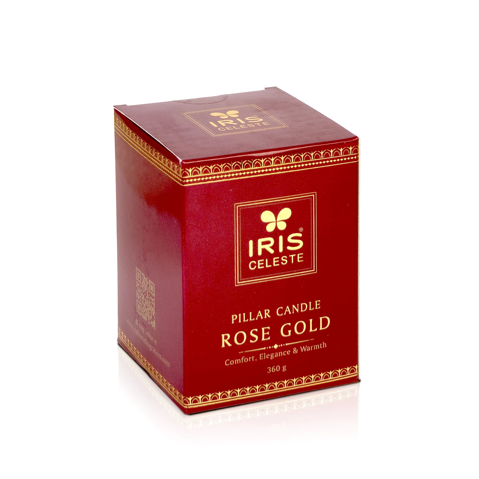 IRIS Celeste Rose Gold Scented Premium Pillar Candle | Small
