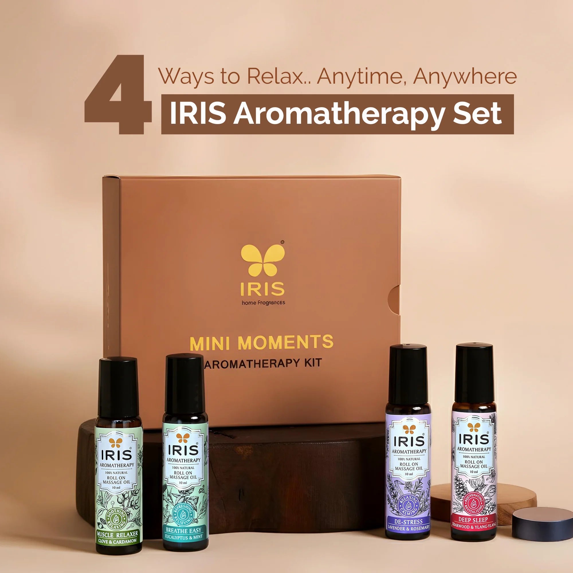 IRIS Mini Moments Wellness Gift Box | Aromatherapy Roll ON Kit